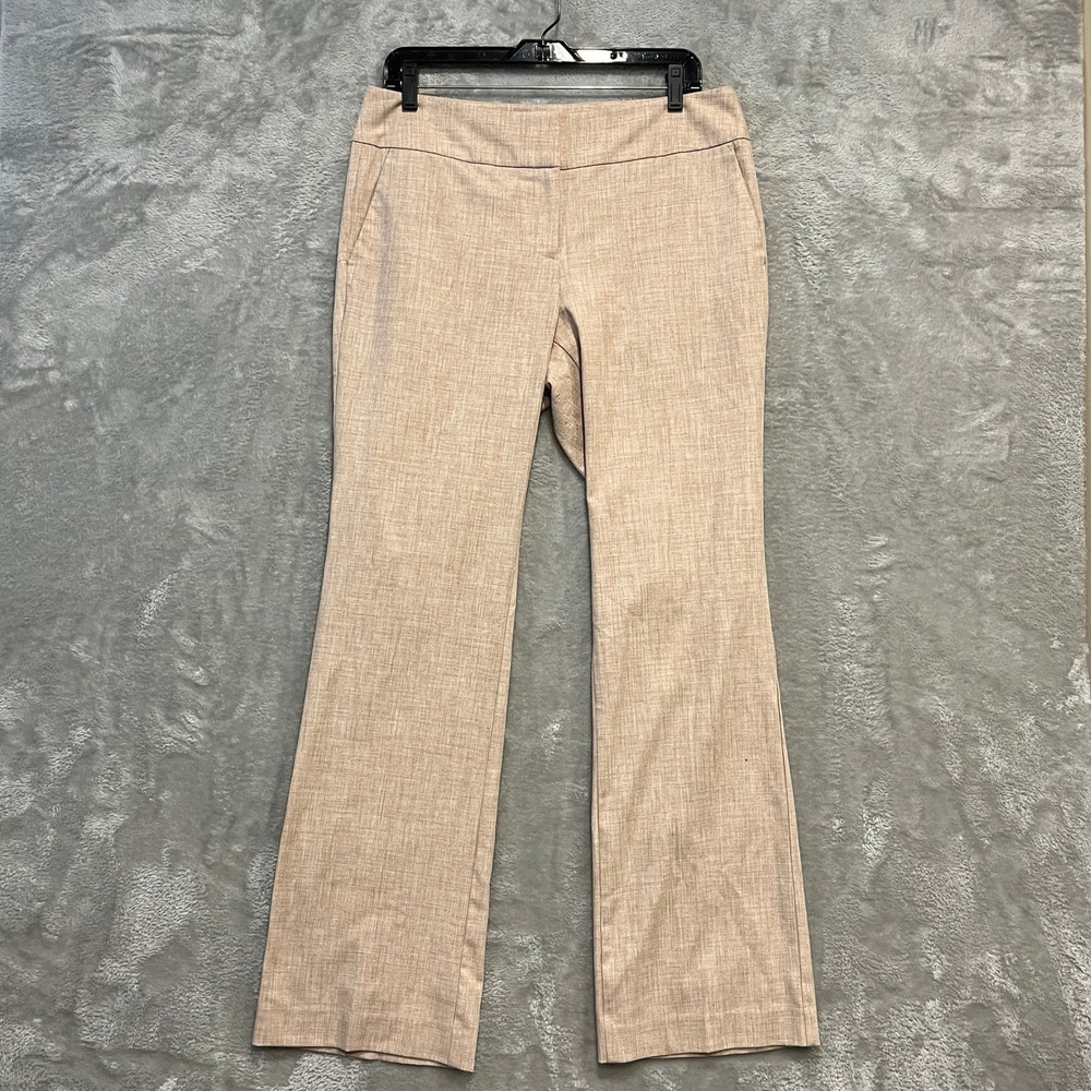 Ann Taylor Factory Dress Pants Women 6 Tan Bootcut Stretch Trousers Office